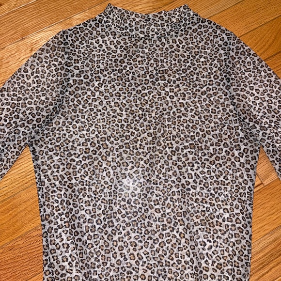 Sheer Leopard Print Bodysuit - Picture 2 of 4